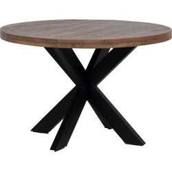 Eettafel Rond 130cm - Mangohout - 2-4 Personen - Gelakt - Barn