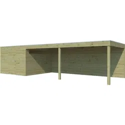 Woodlands blokhut QB groen geïmpregneerd, 900 x 300 cm