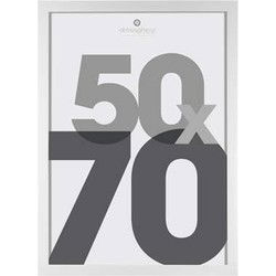 Atmosphera Fotolijstje Olympus - voor een foto van 50 x 70 cm - wit - Kunststof/glas - Fotolijsten