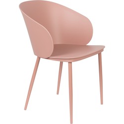 Housecraft Living Gigi Eetkamerstoelen met armleuning Roze - Set van 2