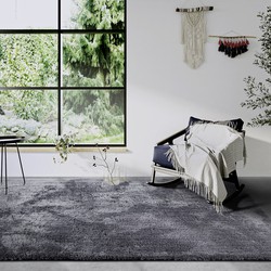 Hoogpolig vloerkleed - Olaf - Shaggy - Grijs - 80x150 cm