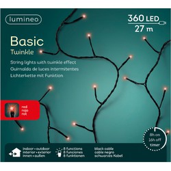 Lumineo Kerstboomverlichting - rood - twinkle - 32 meter - 360 lampjes - boomverlichting - Kerstverlichting kerstboom