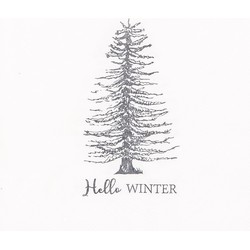 Clayre & Eef Servetten Papier Set van 20 33x33 cm Wit Winter