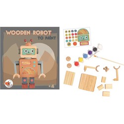 Egmont Toys Egmont Toys Knutselpakket houten robot 20x20x4 cm