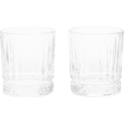 Riviera Maison Waterglazen Set 2 stuks transparant glas met ribbel - Mayfair drinkglazen in cadeauverpakking