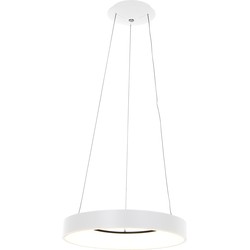 Steinhauer hanglamp Ringlede - wit - metaal - 48 cm - ingebouwde LED-module - 2695W