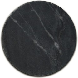 Lolaa Onderzetters Marble zwart 10cm - 4 stuks