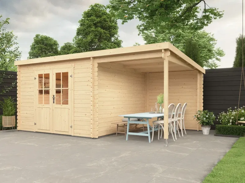 Blokhut lessenaarsdak Bjorn, 501 x 319 cm - 