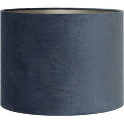 Light & Living - kap - Velours - blauw - textiel - Ø 20cm - E27 - 2220048