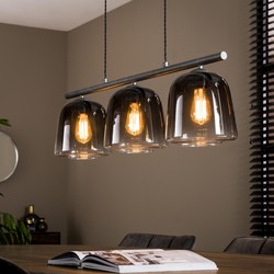 Hoyz - Hanglamp Grey Shaded - 3 Lampen - 97x23x150