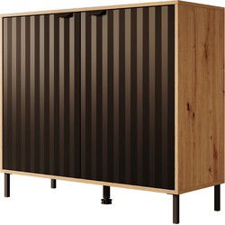 Meubella - Dressoir Vic - Zwart - 106 cm