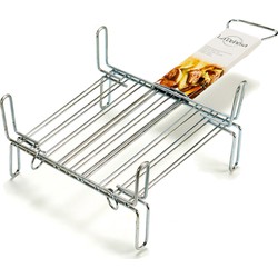 La Dehesa BBQ/barbecue braadrooster - grill verhoger - metaal - 26 x 26 x 8 cm - barbecueroosters