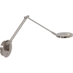 Moderne Wandlamp - Steinhauer - Glas - Modern - LED - L: 18cm - Voor Binnen - Woonkamer - Eetkamer - Zilver