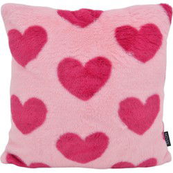 Furry Hart Roze | 45 x 45 cm | Kussenhoes | Polyester