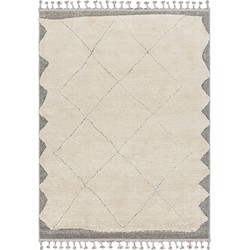 Berber Etnisch Tapijt ROMINA - Beige/Grijs - 167x220 cm