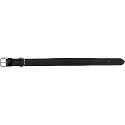 TRIXIE HALSBAND HOND ACTIVE LEER BREED ZWART 48-55X4 CM