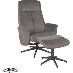 Relaxfauteuil Bergen + Hocker 77x76x105 cm