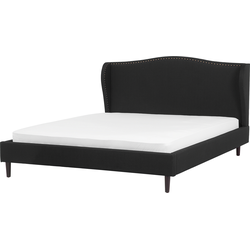 COLMAR  - Tweepersoonsbed - Zwart - 180 x 200 cm - Polyester