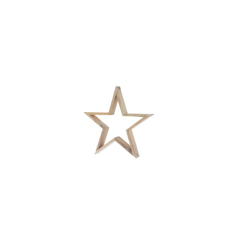 Riverdale Bright Brandy Deco Star Naturel Hout - 50 cm - 