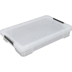 Allstore Opbergbox - 12 liter - Transparant - 55 x 36 x 9 cm - Opbergbox