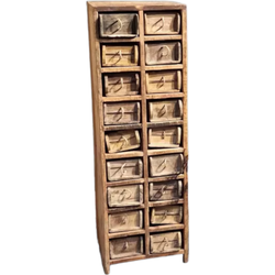 Benoa Edgewood Large Cabinet with Brick Mould Drawers 39 cm