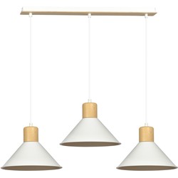 scandinavische hanglamp Guidi Wit 3-lichts