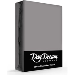 Day Dream Jersey Hoeslaken Donkergrijs-180 x 200 cm