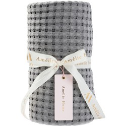 Amelie Home - Vintage Wafel Plaid - Grijs - 130x150 cm