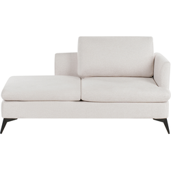SIEVOZ - Chaise longue - Lichtbeige - Rechtszijdig - Polyester