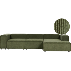 Beliani APRICA - Modulaire Sofa-Groen-Corduroy