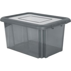 EDA Opbergbox 55L - grijs - stapelbaar - L58 x B44 x H31 cm - Opbergbox