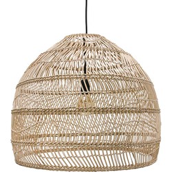 HKliving hanglamp riet handgevlochten naturel bruin 60x60x50cm medium