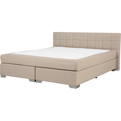 ADMIRAL  - Boxspringbed - Zandbeige - 180 x 200 cm - Polyester