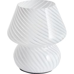 Beliani LOBO - Tafellamp-Wit-Glas