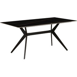 Eettafel Grace marmerlook zwart