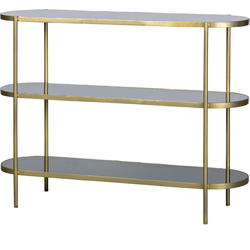 BePureHome Smokey Sidetable - Metaal/Glas - Antique Brass - 120x38x90