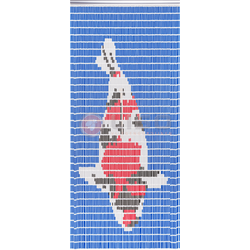 053 Vliegengordijn met Koi - kant en klaar 92 x 209