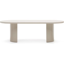 Kave Home - Nealy tafel in gelakt MDF in ecru afwerking 240 x 100 cm