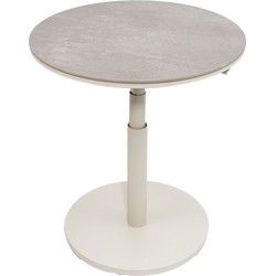 Padroni verstelbare bijzettafel sunny creme keramiek dia. 59 cm