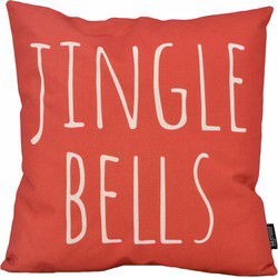 Sierkussen Red Jingle Bells | 45 x 45 cm | Katoen/Linnen