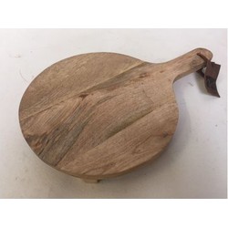Borrelplank mangohout rond 30 cm