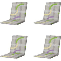 Madison -  Stapelstoelkussen Tess purple - Ca. 97x49 cm - Set van 4