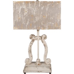 Clayre & Eef Tafellamp  50x22x83 cm Beige Grijs Ijzer Bureaulamp