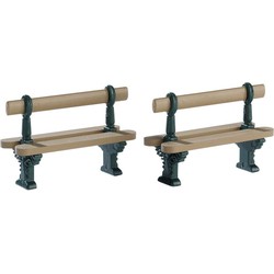 Double seated bench set of 2