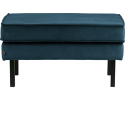 BePureHome Rodeo Hocker - Velvet - Blauw - 45x84x54