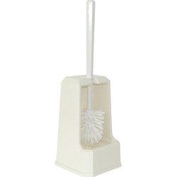 Witte toiletborstel / wc-borstel met houder 18 x 17 x 37 cm - Toiletborstels