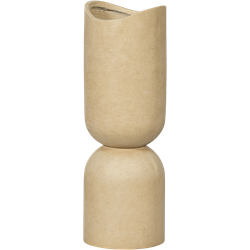 WOOOD vaas/plantenpot Mosi - Fiber Clay - Beige - 75x25 cm