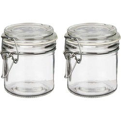 Vivalto Weckpot/inmaakpot - 2x - Tarro - 250 ml - glas - beugelsluiting - D11 x H10 cm - Weckpotten