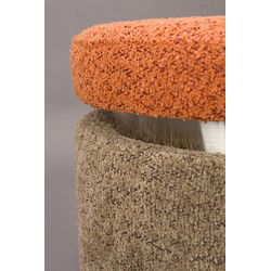 Dutchbone Sen Poef Brown Orange