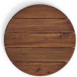 Kave Home - Rond tafelblad Saura van acaciahout met walnoot afwerking Ø70 cm FSC 100%